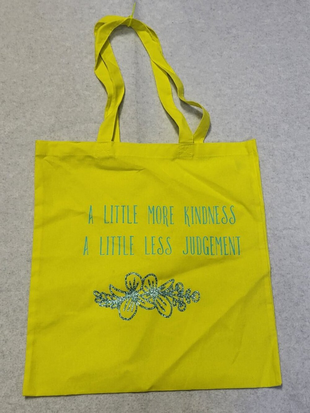 "A little more Kindness, A little less Judgement" Medium Tote Bag. Canvas